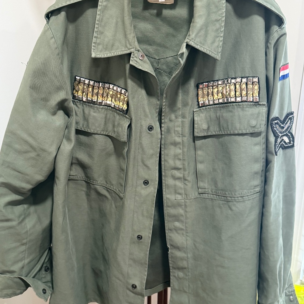 FIGUE Military style jacket embroidered